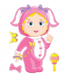 Наклейка на рождение Любимая Зайка 14*23 см