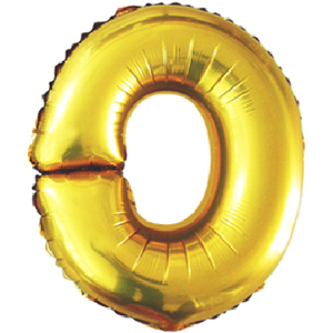Шар Буква "O" золото / Gold