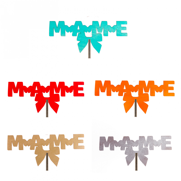 Топпер глиттерный Любимой Маме "Бантик"