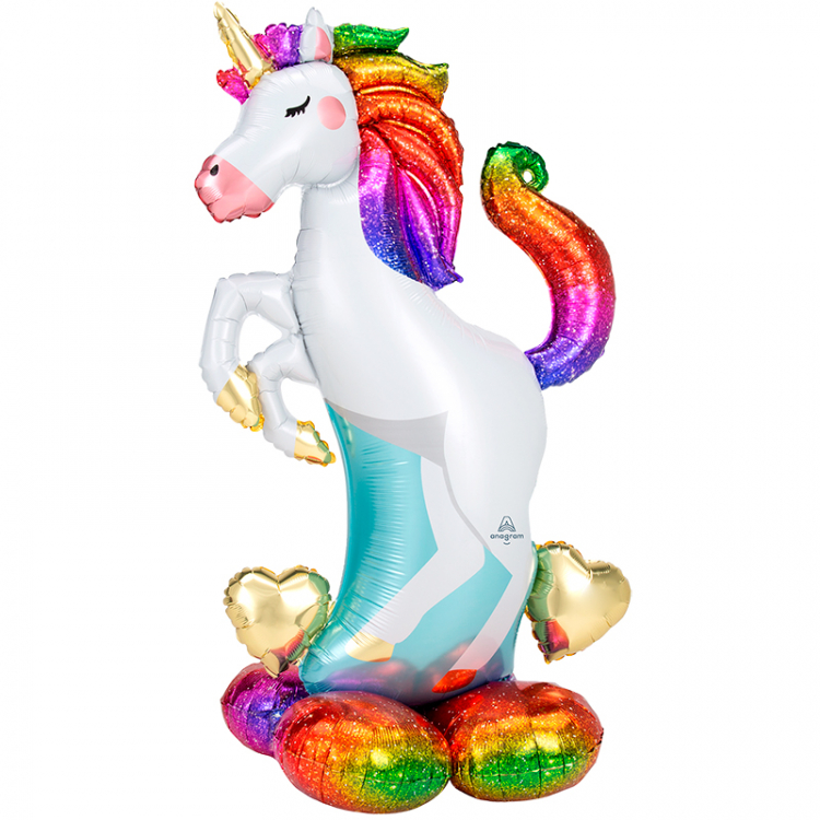 Шар Фигура, Большой единорог в упаковке / Unicorn rainbow (в упаковке)