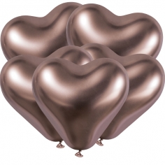 Сердце Хром Розовое золото / Shiny Rosegold