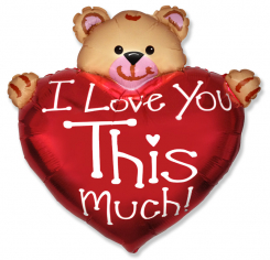 Шар Фигура, Мишка Я тебя люблю / Bear Love (в упаковке)