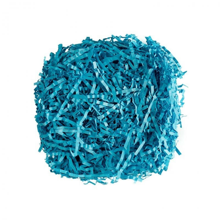 Наполнитель для коробок Синий интенсив, гофрированный 