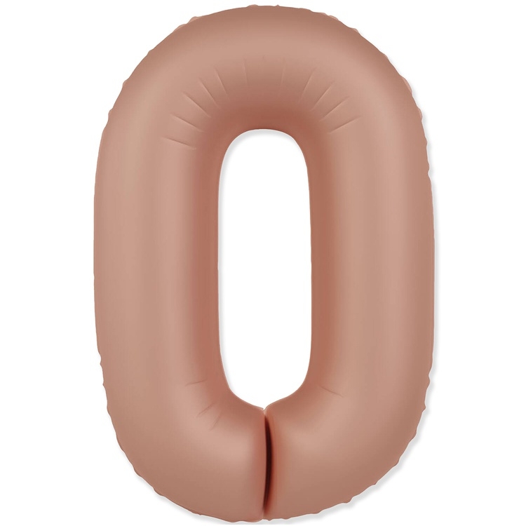 Шар Цифра "0" Slim Винтажная Роза / Vintage Rose(в упаковке)  